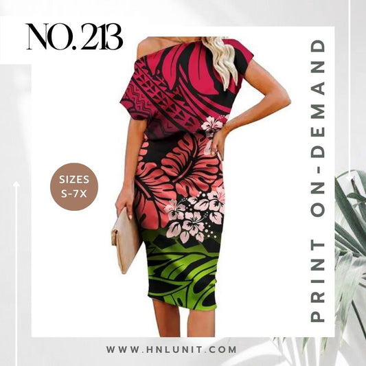 213: MONSTERA Midi Dress