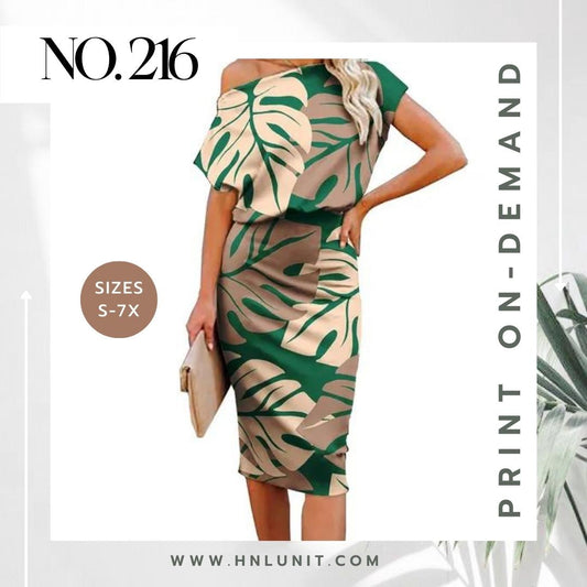 216: MONSTERA Midi Dress