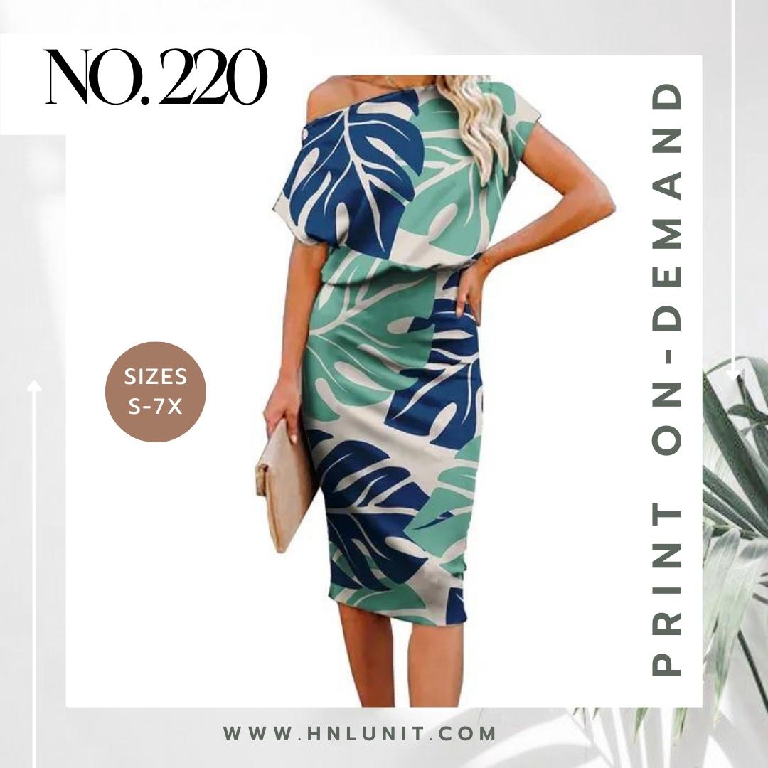 220: MONSTERA Midi Dress