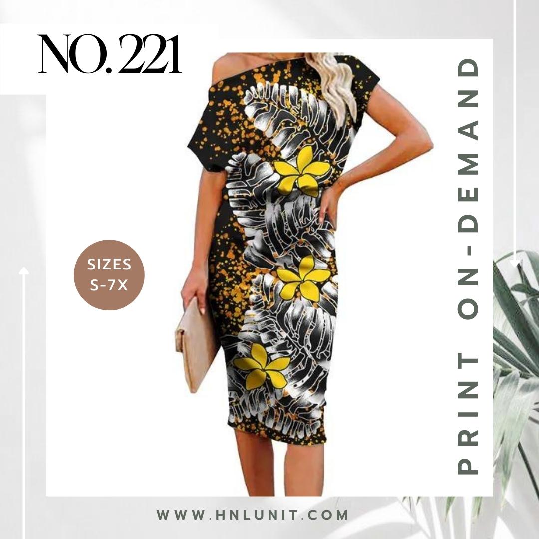 221: MONSTERA Midi Dress