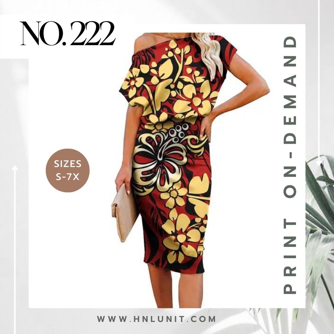 222: MONSTERA Midi Dress